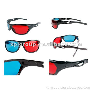 Plastic Frame Red+Cyan/Blue 3D glasses